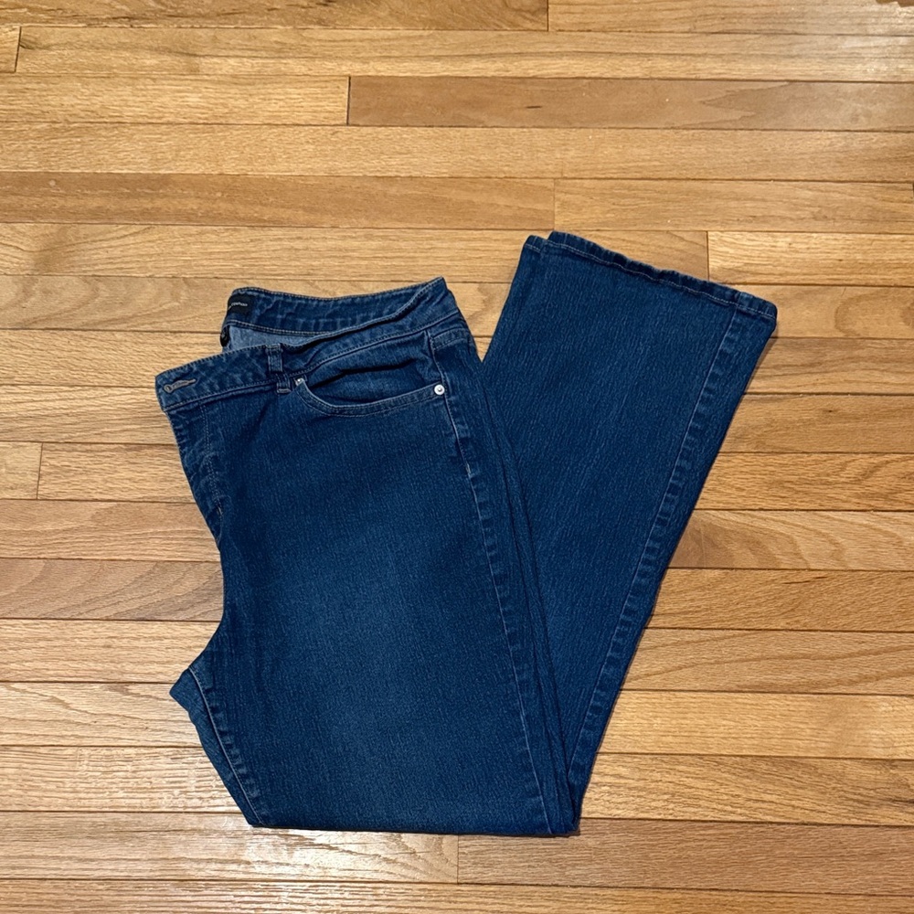 New York & Company Dark Blue Straight Leg Jeans
